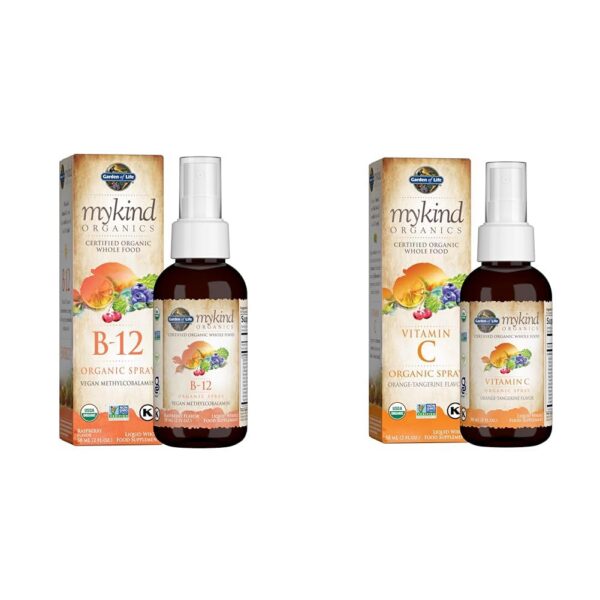 Spray vitamina b12 orgánico Garden of Life sabor frambuesa