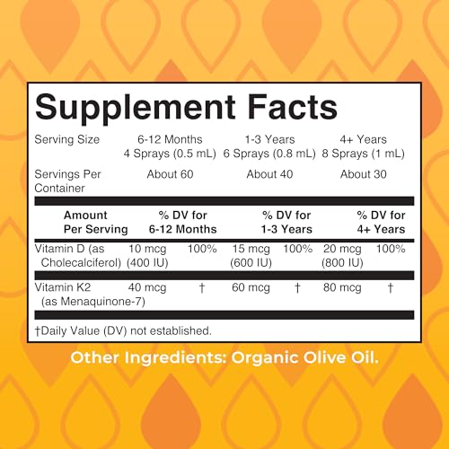 Spray vitamina d3 k2 maryruth organics frasco lateral
