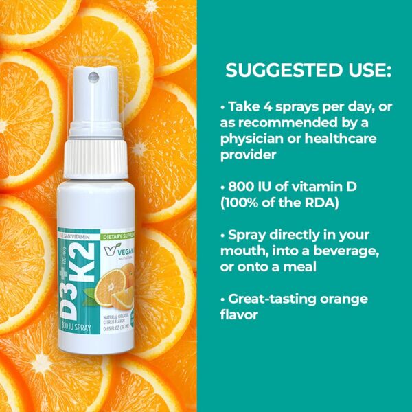 Version 1.0.0 Spray vitamina d3 k2 para boca y alimentos vegan life