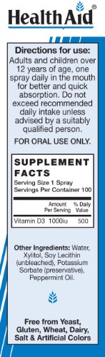 Spray vitamina d3 producto vegetariano presentación