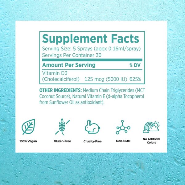 Version 1.0.0 Spray vitamínico D3 y K2 vegano para sistema inmune y ánimo