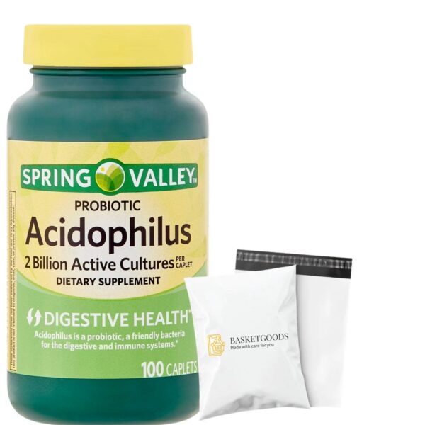 Version 1.0.0 Spring Valley Acidophilus suplemento probiótico digestivo 100 cápsulas