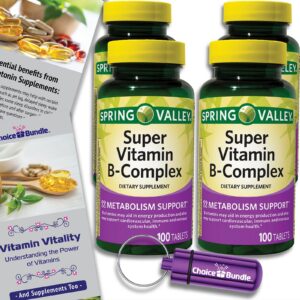 Frente del envase Spring Valley B-Complex tabletas