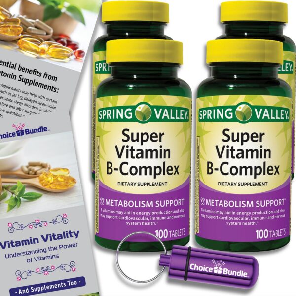 Version 1.0.0 Frente del envase Spring Valley B-Complex tabletas