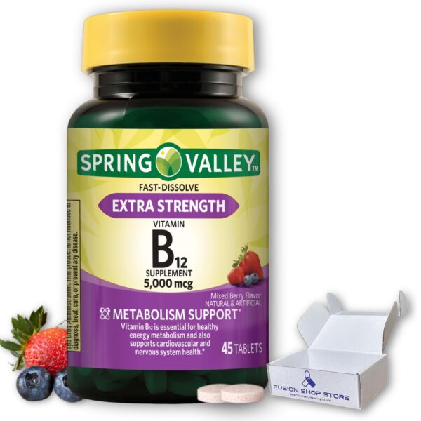 Spring Valley B12 5000mcg tabletas rápidas de bayas