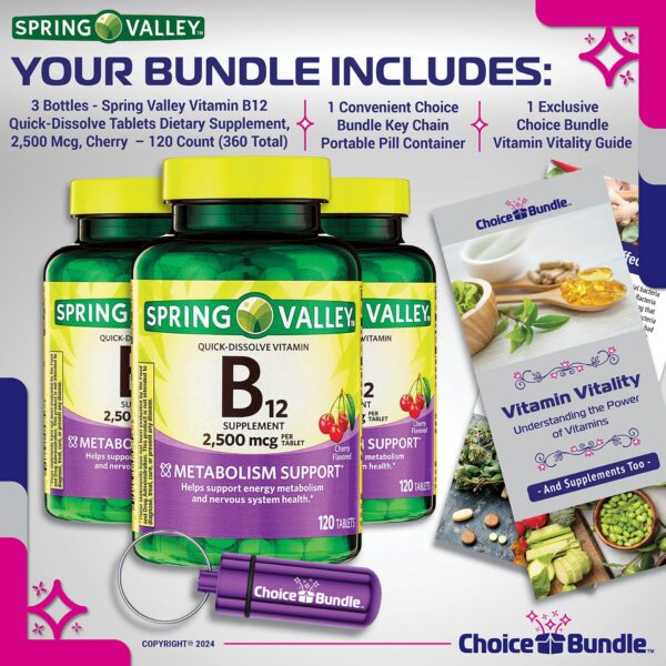 Version 1.0.0 Etiqueta Spring Valley B12 2500 mcg