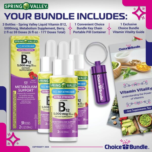 Frasco con gotero de B12 líquido Berry