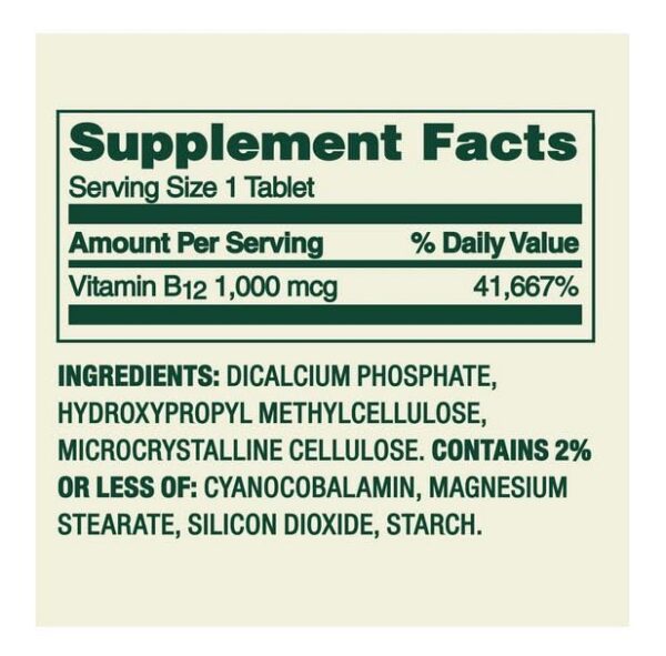 Version 1.0.0 Frasco con tabletas B12 1000 mcg Spring Valley