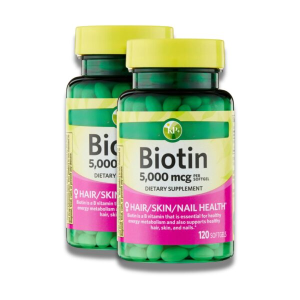 Frasco Spring Valley Biotina 5000mcg frente