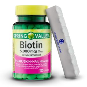 Version 1.0.0 Spring Valley Biotina 5000 mcg caja frontal 120 softgels