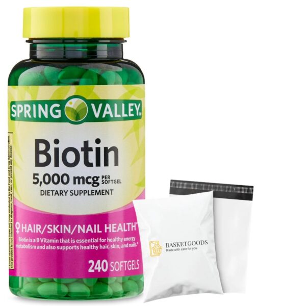 Version 1.0.0 Spring Valley Biotina 5000 mcg 240 tabletas para cabello y uñas
