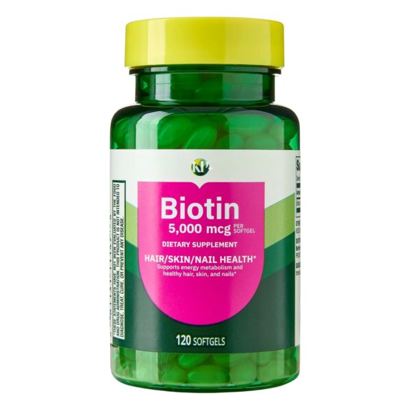 Etiqueta frontal Biotina 5000mcg