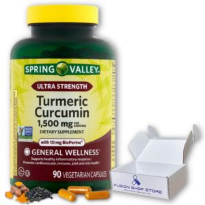 Version 1.0.0 Spring Valley cápsulas cúrcuma curcumina 1500mg 90 unidades caja frontal