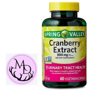 Cápsulas vegetarianas Spring Valley extracto de arándano salud urinaria