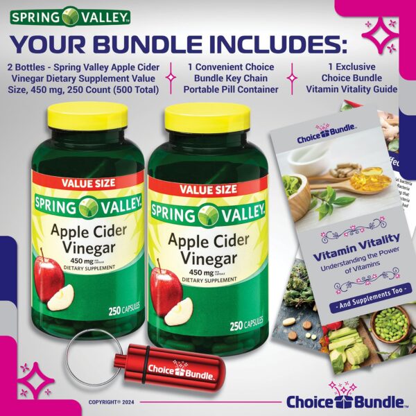 Spring Valley vinagre sidra cápsulas etiqueta