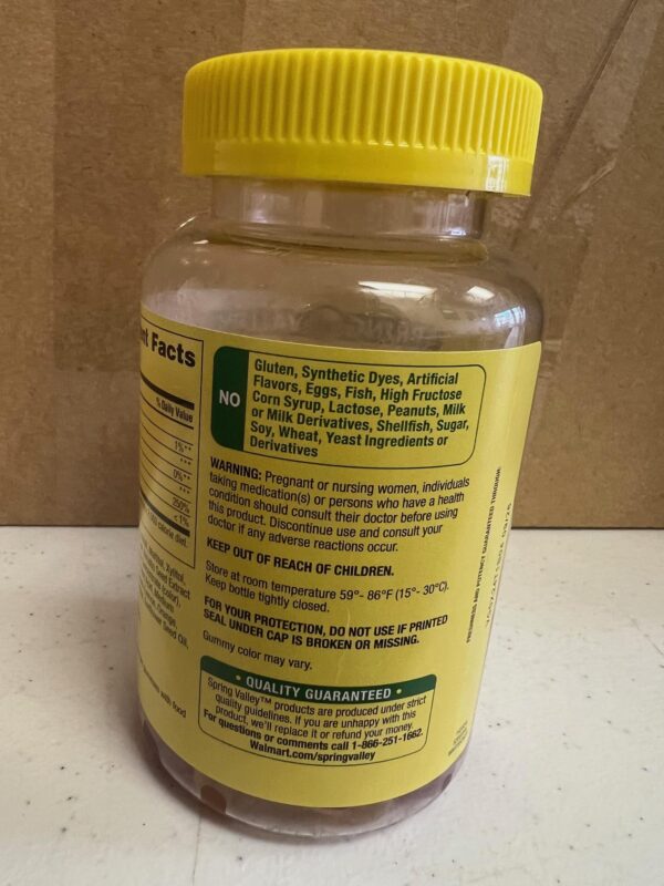 Contenido de paquete Spring Valley gomitas