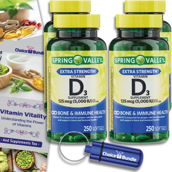 Version 1.0.0 Frasco de Softgels D3 de Spring Valley