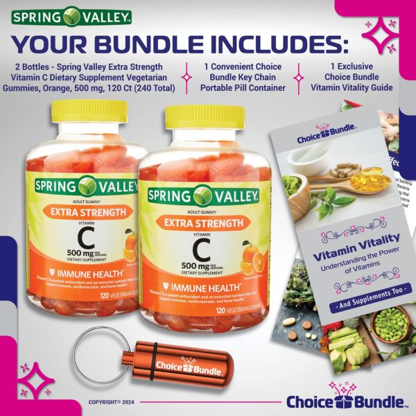 Version 1.0.0 Spring Valley gomitas vitamina C naranja etiqueta