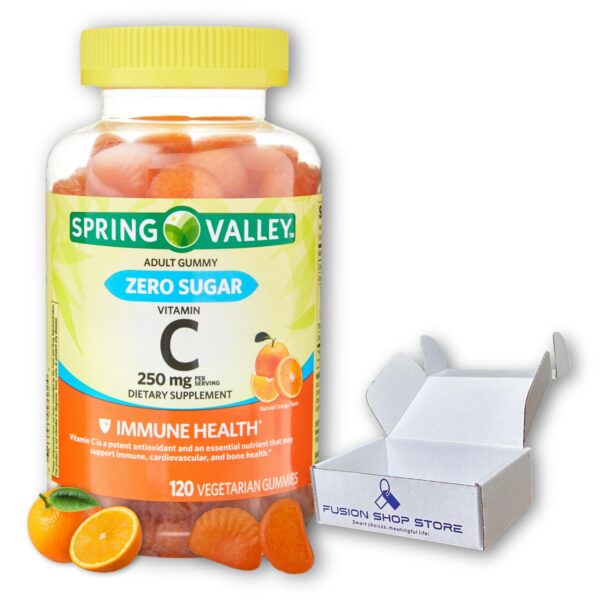 Spring Valley gomitas vitamina C sin azúcar sabor naranja botella