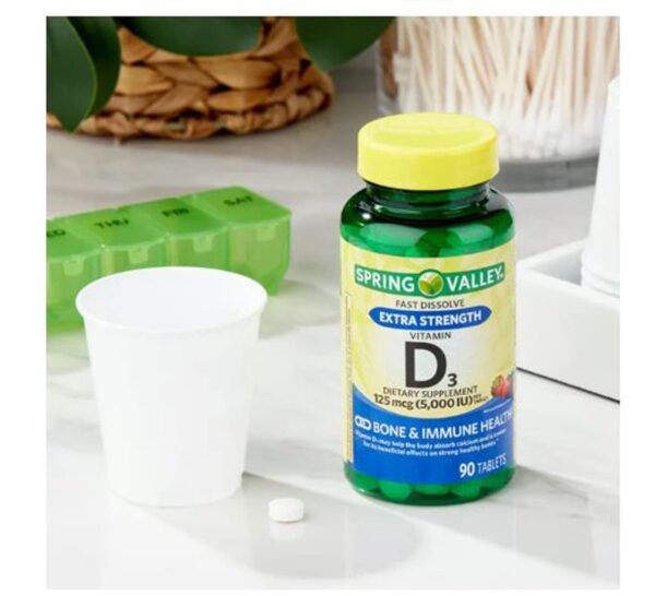 Spring Valley información suplemento vitamina d3 disolución rápida