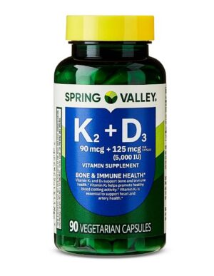 Version 1.0.0 Spring Valley K2+D3 frasco