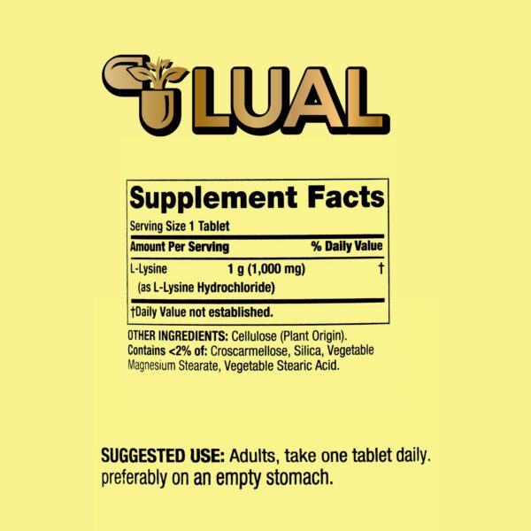 Tabletas L-Lysine 1000 mg