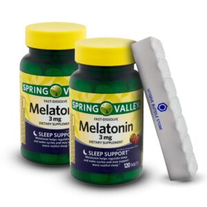 Spring Valley melatonina 3 mg paquete doble con organizador semanal