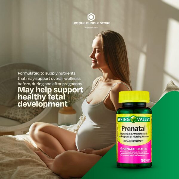 spring valley multivitaminico prenatal minerales organizador semanal