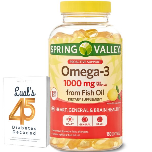 Version 1.0.0 Frasco Spring Valley Omega-3 con etiqueta