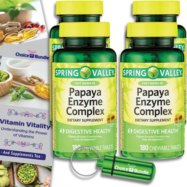 Frasco de Spring Valley Papaya Enzyme Complex