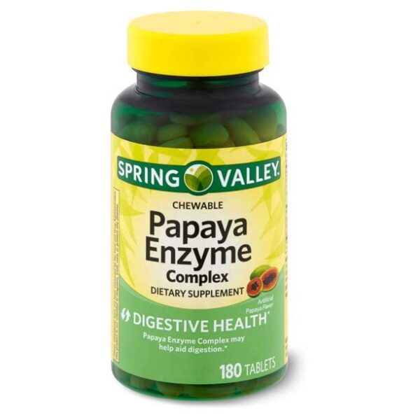 Tabletas papaya enzyme complex sabor papaya