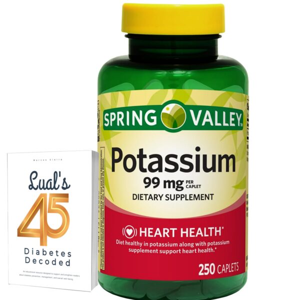 Spring Valley Potassium Caplets etiqueta frontal