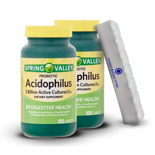 Spring Valley probiótico acidophilus 100 tabletas con organizador semanal