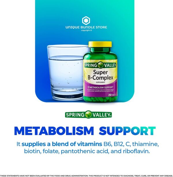 Spring Valley suplemento complejo vitaminas b organizador semanal