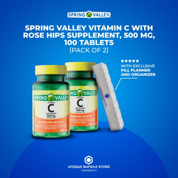 Spring Valley tabletas vitamina c rosa mosqueta paquete doble