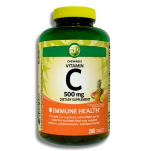 Frente del frasco Spring Valley Vitamina C 500 mg