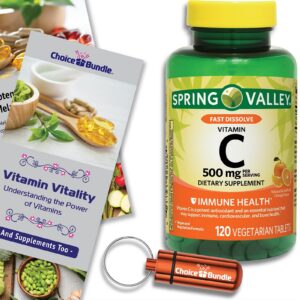 Frente de la botella Spring Valley Vitamin C