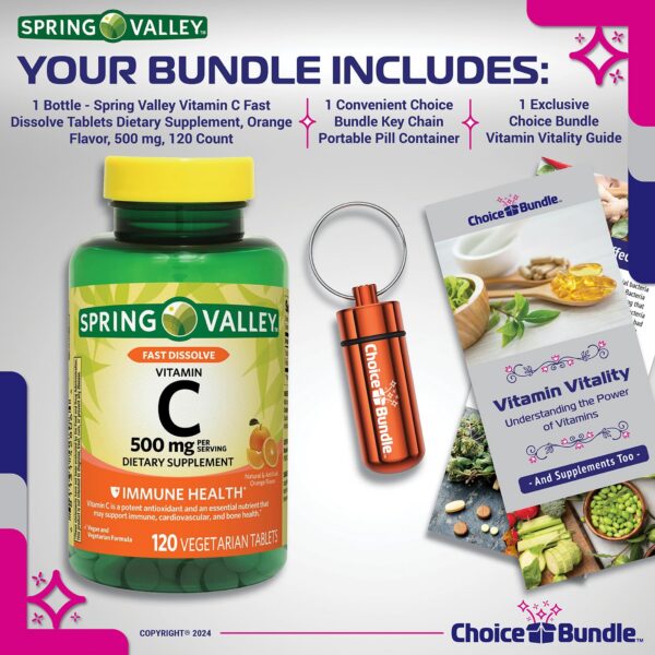 Etiqueta lateral de vitamina C naranja