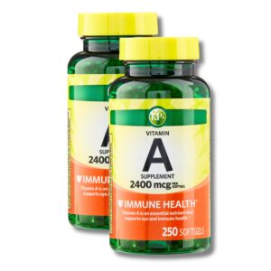 Etiqueta frontal Spring Valley Vitamina A 2400 mcg