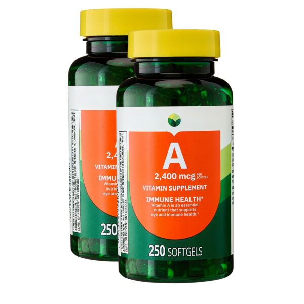 Frasco de Vitamina A Spring Valley 2400 mcg