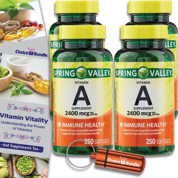 Etiqueta del frasco Vitamina A Softgel 4pk