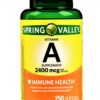Spring Valley vitamina A suplemento 250 cápsulas blandas