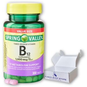 Spring Valley vitamina B12 1000mcg caja con 300 tabletas