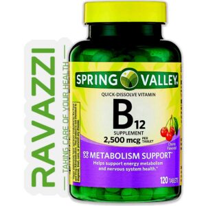 Spring Valley Vitamina B12 2500 mcg tabletas aire cereza