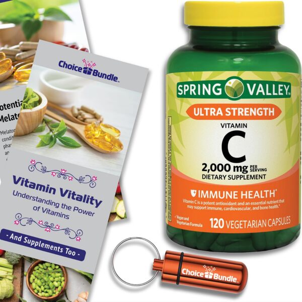 Frente del producto Spring Valley Vitamina C 2000 mg