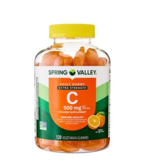 Frente del envase Spring Valley vitamina C gomitas