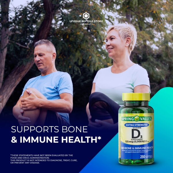 Suplemento vitamina d3 sin gluten sin lácteos Spring Valley