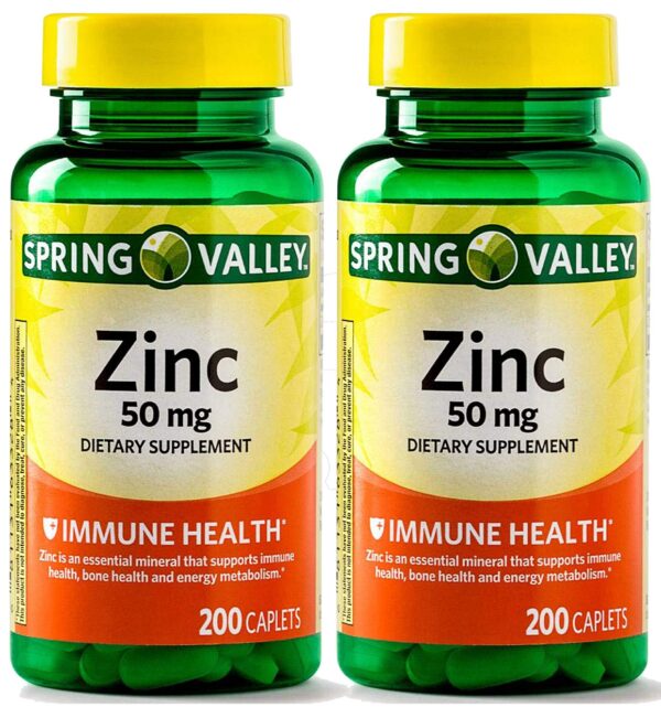Spring Valley zinc 50 mg tabletas en envase