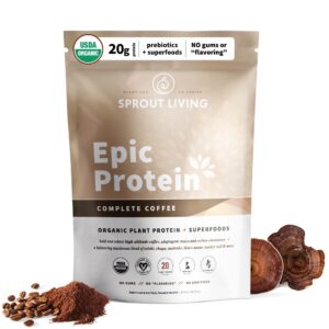 Sprout Living Epic Protein polvo café con adaptógenos y hongos