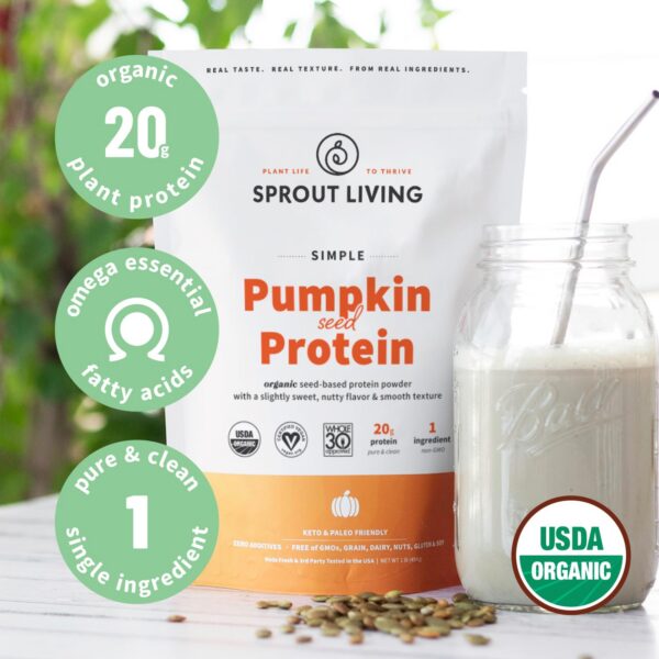 Envase de Sprout Living Simple proteína de calabaza